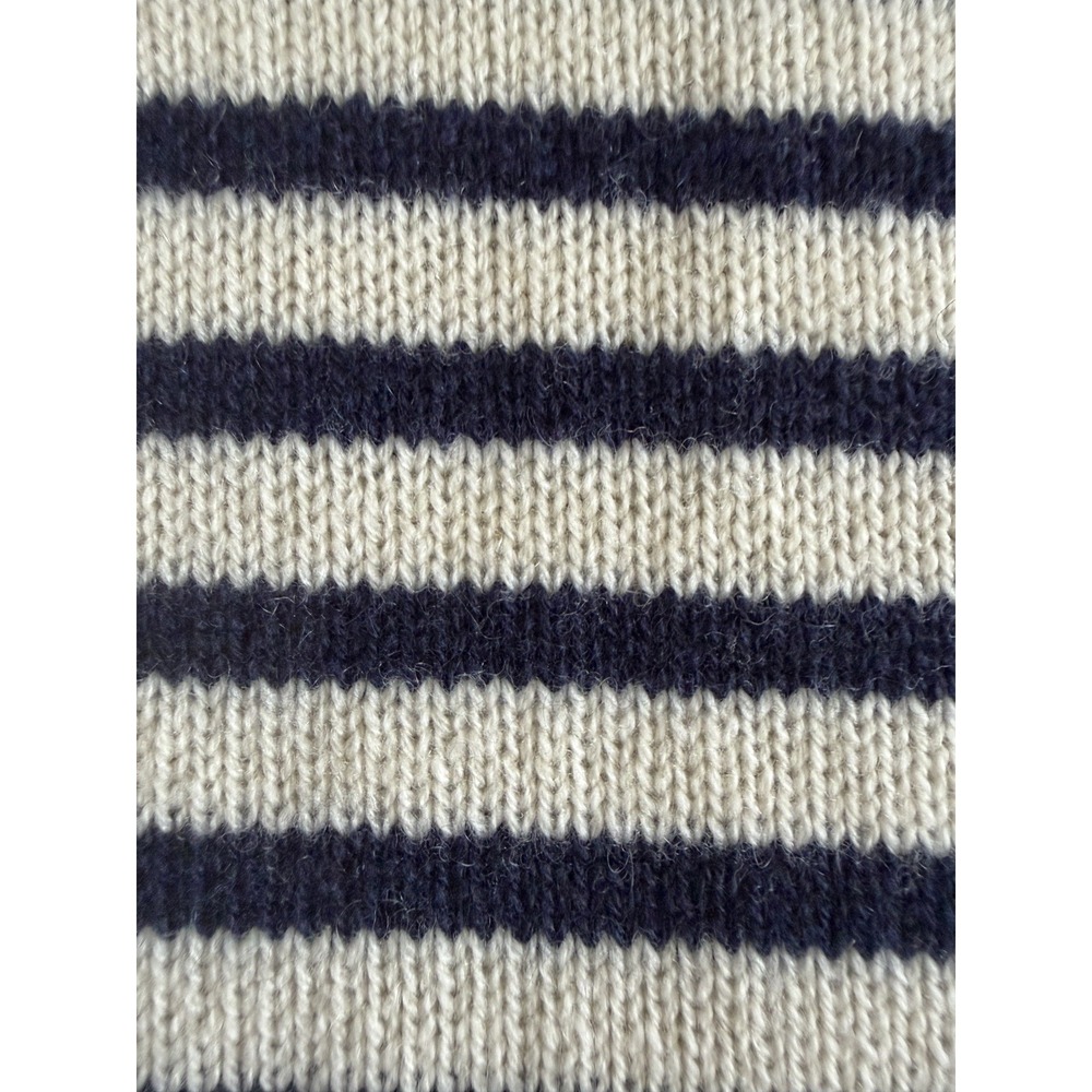 Jenni Kayne 100% Cashmere Boyfriend Sweater Navy Striped Nautical Luxury L - Picture 4 of 14